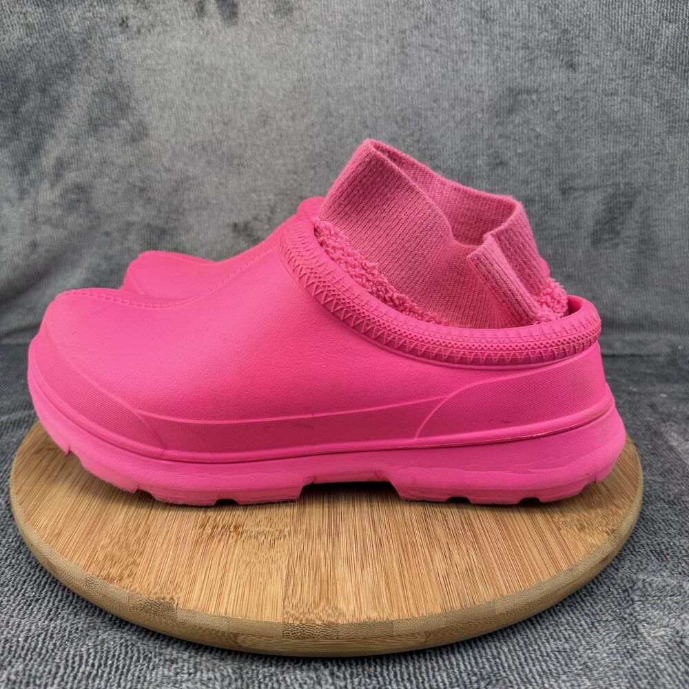UGG Shoes Womens Size 10 Pink Rubber Waterproof Lined Slip On Clog Sneakers - Picture 3 of 11